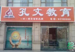 孔文教育门头穿孔围边发光字
